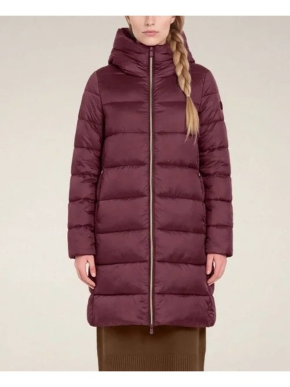 NEW Save The Duck Lysa Hooded Puffer Coat Long Outdoors Winter Warm Womens XL